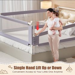 3-Piece King Size Toddler Bed Rail Guard – Adjustable Safety Rails with Lock !!!!