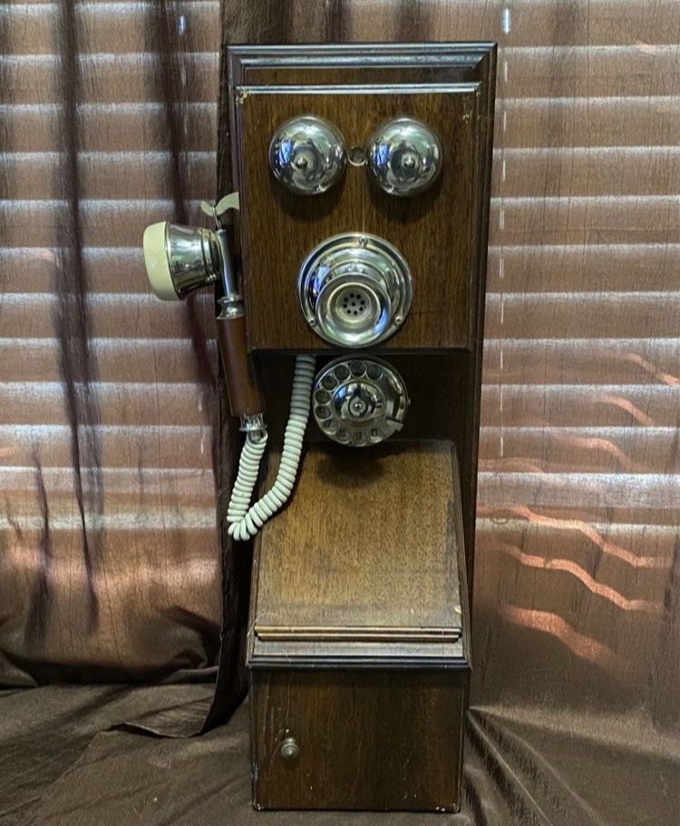 Antique Wooden Telephone