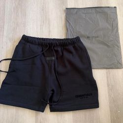 Black Fear of God Essentials sweat shorts