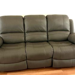 Taupe color Leather recliner sofa 