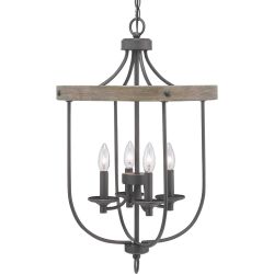 Progress Lighting P500157-143 Foyer Light, Graphite