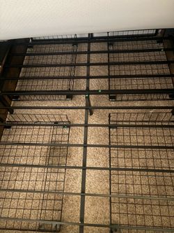 Steel & Walnut Wood Bed-frame w/ 4 Storage Drawers