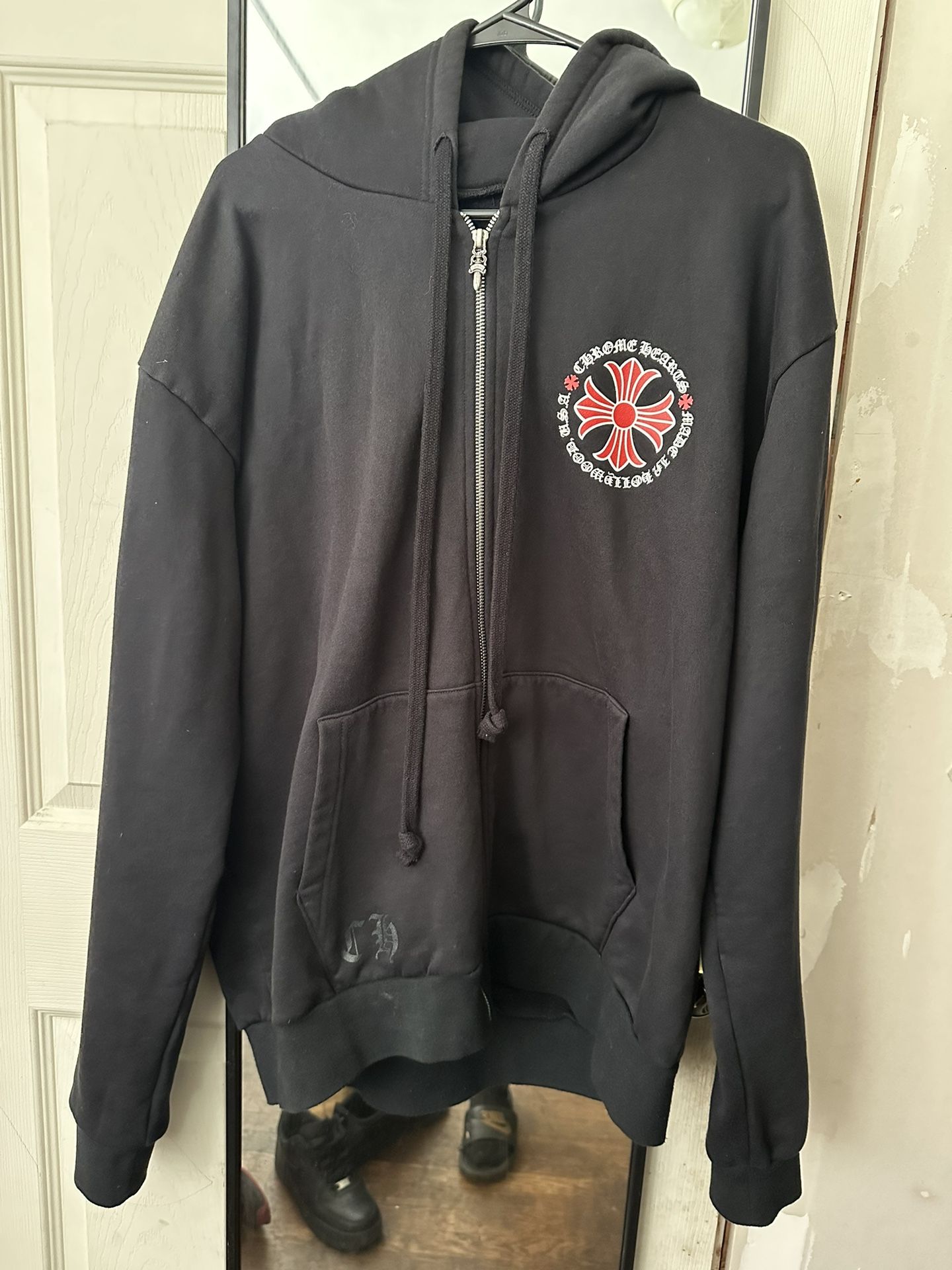 Chrome Hearts Made In Hollywood Plus Cross Zip Up Hoodie for