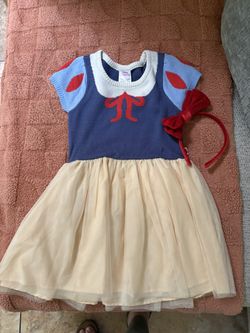 Snow white Dress With Headband