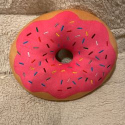 Adorable plush donut pillow
