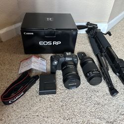 Canon EOS RP 10-18mm + 55-250mm + tripod + Bag