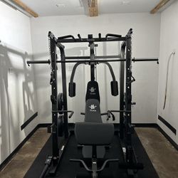 Smith Machine SM1001/FID Adj Bench/Gym Equipment/Fitness/Squat Rack/‼️⭕️WEIGHTS AND OLYMPIC BARBELL SOLD INDIVIDUALLY ⭕️‼️FREE  DELIVERY🚚 