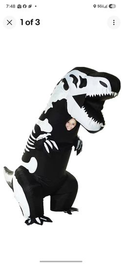 Inflatable T-Rex Skeleton Halloween Costume