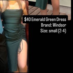 Emerald green dress