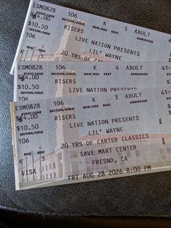 Lil wayne concert tickets Fresno Savemart Center