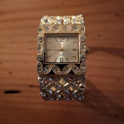 Vintage Women's Quartz Watch  Hinged Cuff