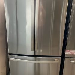 NEW OPEN BOX GE COUNTER DEPTH FRENCH STYLE REFRIGERATOR 