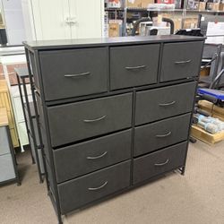 9-Drawer Dresser, Fabric Storage Tower for Bedroom, Hallway, Nursery, Clos