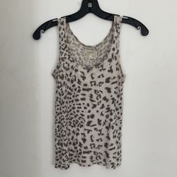 Current Elliott light pink and gray leopard tank Size 1