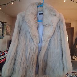 Natural Blue Fox Fur Coat M/L