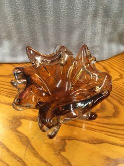 Art glass candy dish