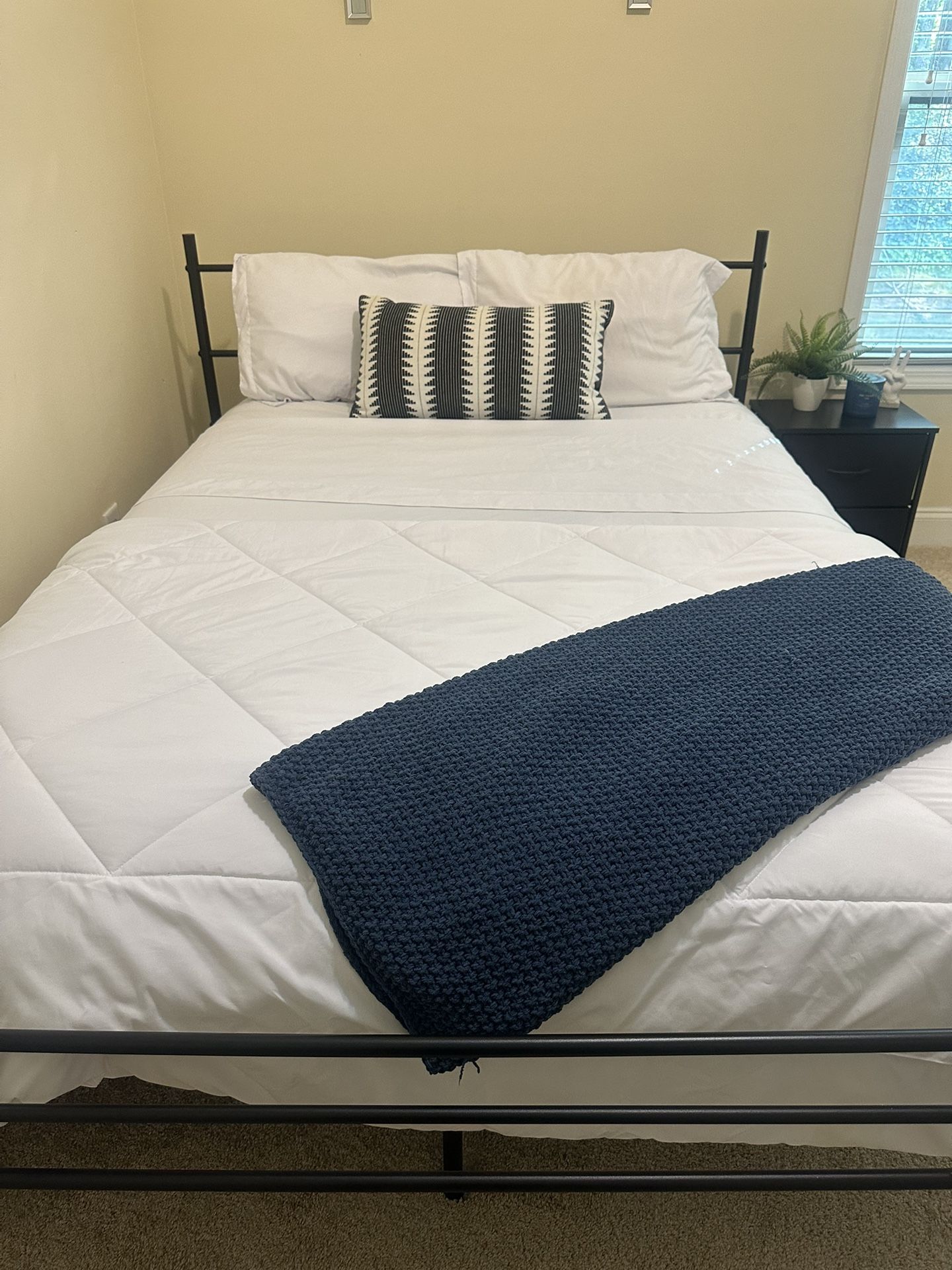 Queen mattress & Bed-frame
