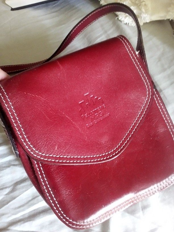 Authentic Italian Pelletterie Leather Purse