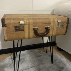Antique Suitcase Side Table