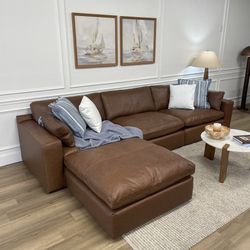 NEW Leather Cloud Couch Modular Sofa