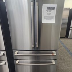 36 in. 23.2 cu. ft. Smart Counter-Depth 4-Door French-Door Refrigerator With Dual-Dispense AutoFill Pitcher, Soft Freeze