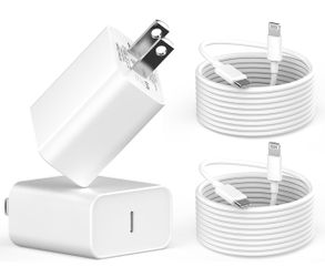 20W USB C Wall Charger Fast Charging iPhone 2 Pack Fast Charging 6FT Type C
