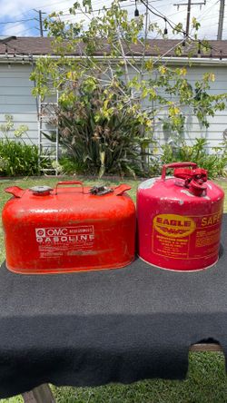 OMG and Eagle gasoline Metal cans