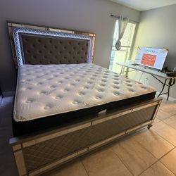 King Bed Frame With Mattress Set Pillow Top On Sale For: