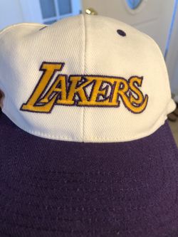 Vintage 90s Los Angeles Lakers Sports Specialties Motion Script Snapback Hat Cap