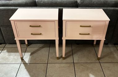 Blush Nightstand , Wood