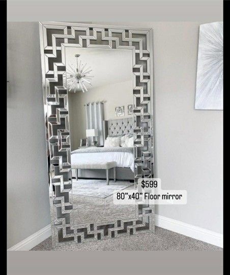 Extra Large Mirror Greek Design Wall Mirror 80x40