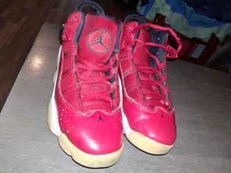 Air Jordan 6 Rings Red High-Top Sneakers