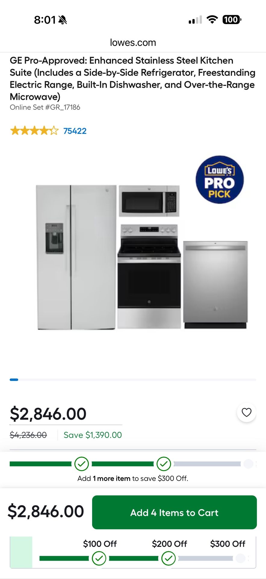 GE Stainless steel package