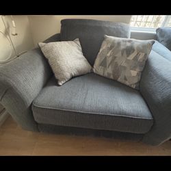 Comfy Gray Oversized Sofa Chair 