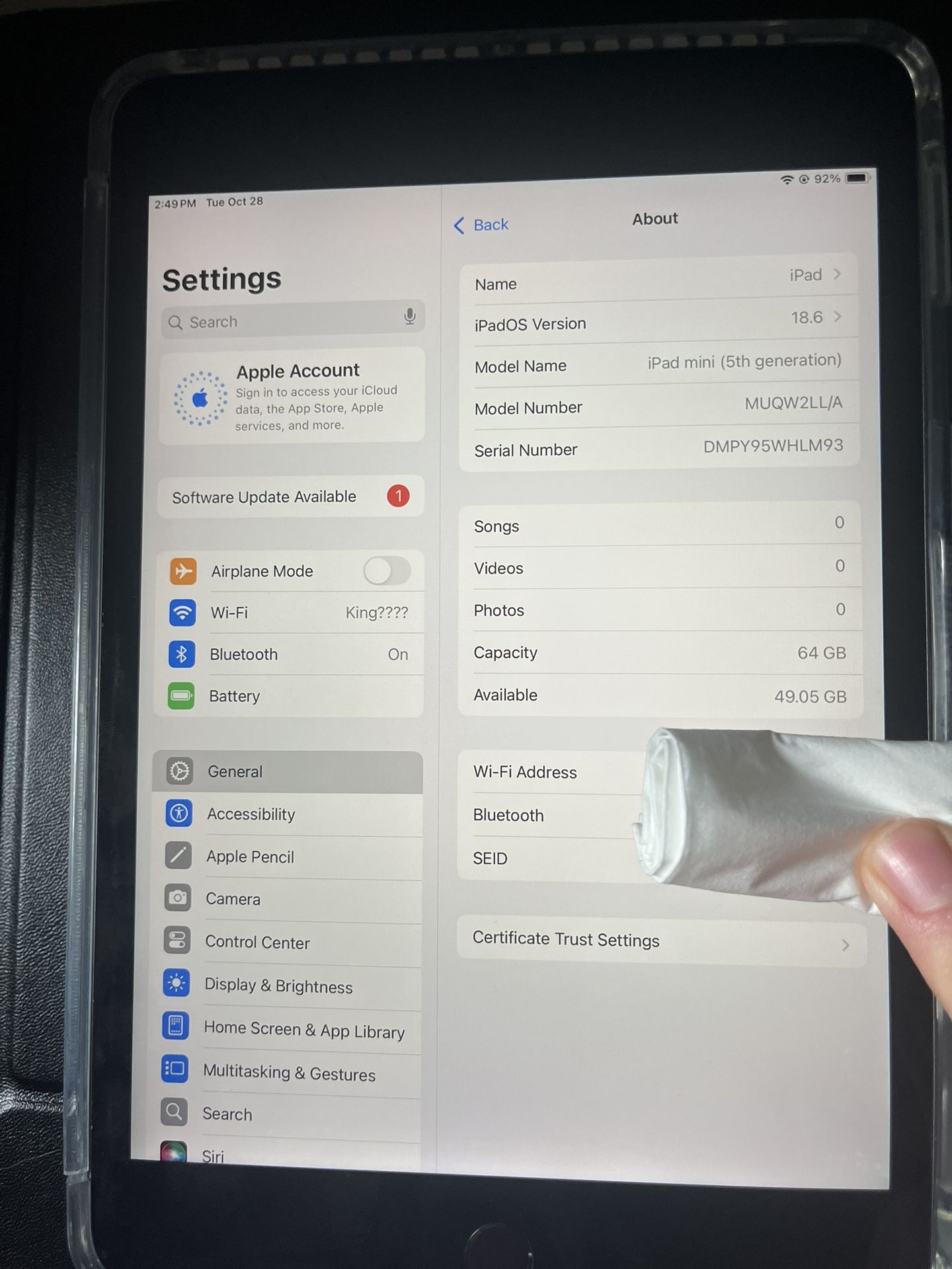 iPad mini 5 wifi 64gb