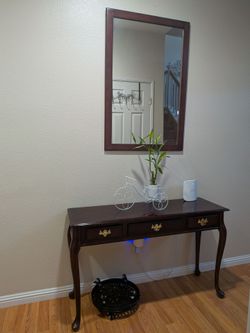 Hallway table and mirror