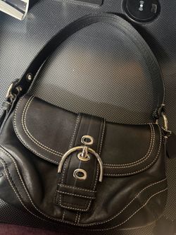 Coach Black Leather Shoulder Bag