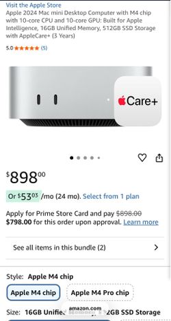 M4 chip Mac mini desktop computer like new