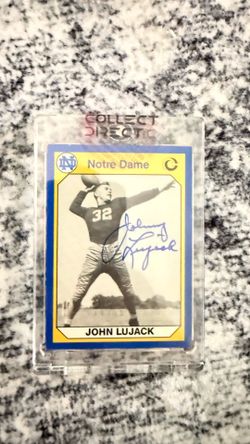 John Lujack ON CARD AUTO