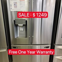 LG 28 cu.ft French door with craft ice Refrigerator-Free One Year Warranty