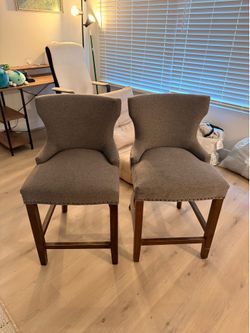 Grey Bar Height Stools