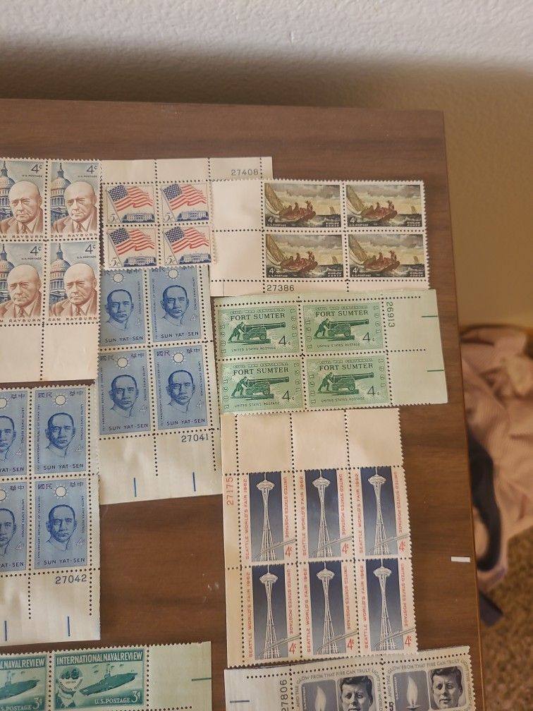 Vintage Stamps Unused Most With Serial Numbers