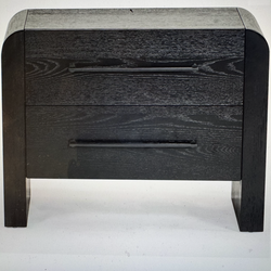 Perfect conditon- black double draw nightstandsoi