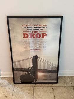 THE DROP Original 2014 Movie Poster – Framed 27x40 – Tom Hardy / Gandolfini