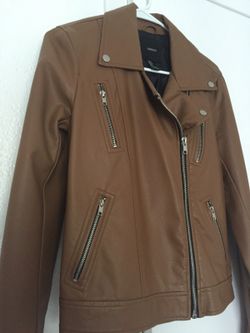 Brown leather jacket