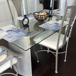 Kitchen Glass Table An 4 Chairs