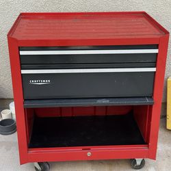 Craftsman rollaway toolbox; tool cart; mechanic; tools