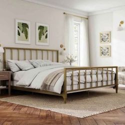 New Inbox King Gold Bed Mattress Not Included 