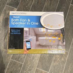 Bluetooth Bath Fan & Speaker W/ LED Light 