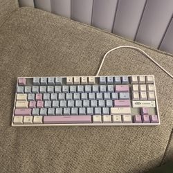 MAGEGEE 60% Gaming Keyboard Blue White prurle and blue Switches